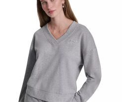DKNY运动卫衣限时特价｜金属感Logo彰显气质，低至$23.73！