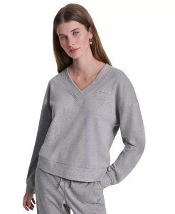 DKNY运动卫衣限时特价｜金属感Logo彰显气质，低至$23.73！