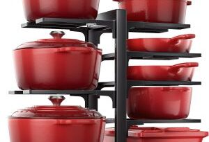 告别厨房锅具「叠叠乐」！8层可调节收纳架限时$23.39（Prime包邮）