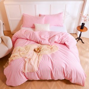 Queen Size 纯棉格纹被套三件套｜Prime 免邮仅需 $14.63