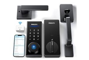 超划算！Philips 4000智能指纹门锁$79.99秒杀（原价$269.98），支持指纹/密码/语音开启，Prime会员免邮
