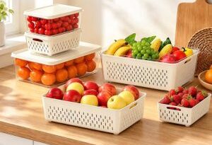 一盒多用！食品级果蔬保鲜盒4件套 原$24.99，现仅$14.99