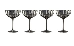 「宴客好物」Lenox Curva Luxe复古高脚杯4只装仅$14.99，Prime包邮